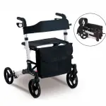 03.02 Rollator Four Wheel With Storage Bag And Seat.