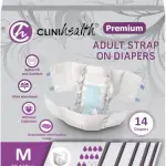 11.32 Adult Diapers Premium Strap On 14s- Medium.