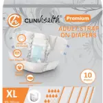 11.34 Adult Diapers Premium Strap On 10s - X Large.