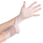 15.02 Vinyl Gloves Pack of 100. Powder Free. Clear/Blue - Image 3