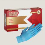 15.02 Vinyl Gloves Pack of 100. Powder Free. Clear/Blue - Image 2