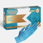 15.05 Blue Nitrile Gloves. 100 Gloves Dispenser Box. Latex-Free.