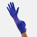 15.06 Nitrile Cool Blue Gloves. Latex-Free. Dispenser Box 100. - Image 2