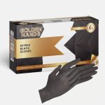 15.07 Black Nitrile Gloves. Latex-Free. Non-Allergenic. Box of 100.